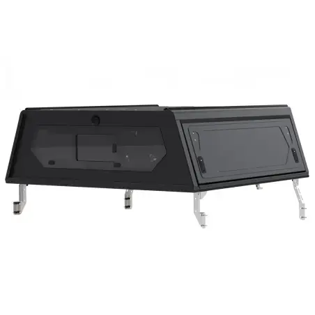 Hardtop Contour noir/ lisse sans fenêtre latérale pour Toyota Hilux Revo 2016+ double cabine Alu-Cab